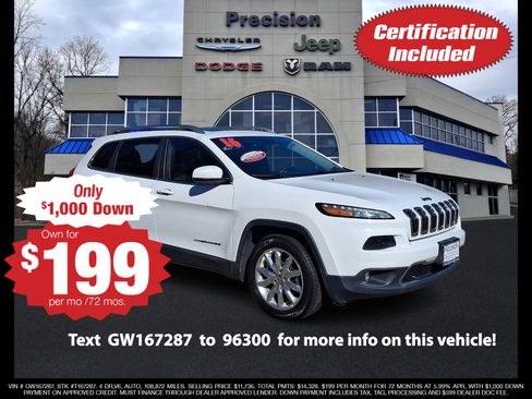 Certified 2016 Jeep Cherokee Limited w/ Luxury Group AWD/4WD image 1
