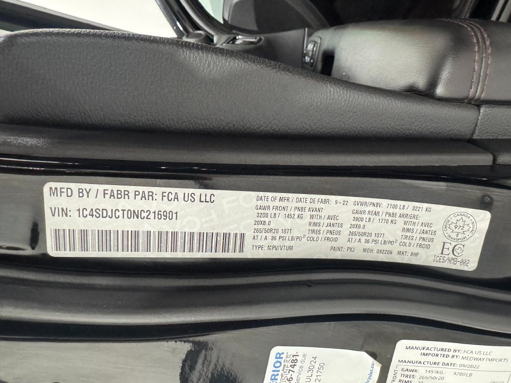 Used 2022 Dodge Durango R/T w/ Blacktop Package AWD/4WD image 46