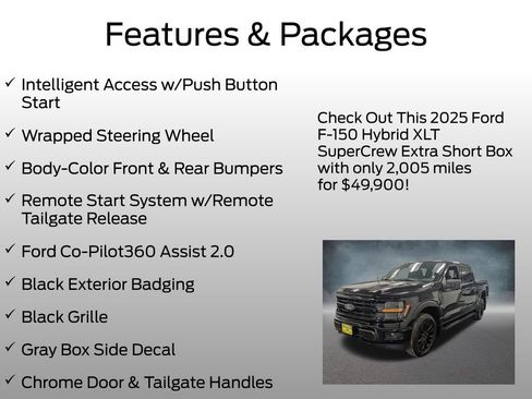 Used 2025 Ford F150 XLT w/ Equipment Group 302A MID AWD/4WD image 8