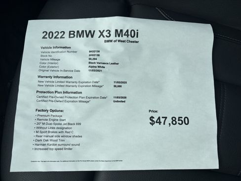 Used 2022 BMW X3 M40i w/ Premium Package AWD/4WD image 17