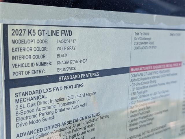 New 2027 Kia K5 GT-Line w/ GT-Line Premium Package FWD image 14