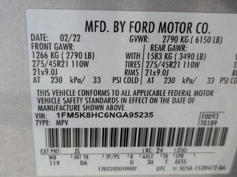 Used 2022 Ford Explorer Platinum w/ Equipment Group 601A image 25