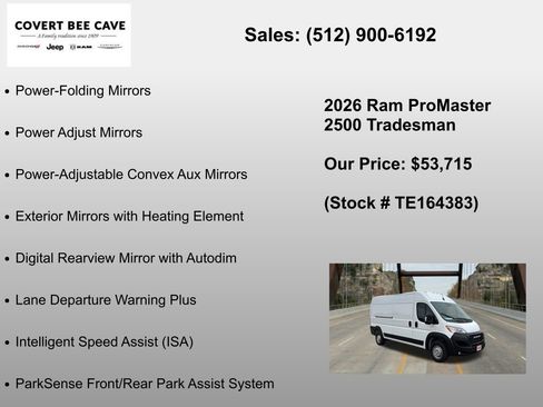 New 2026 RAM ProMaster 2500 w/ Safety Group FWD image 18