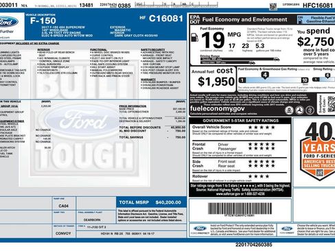 Used 2017 Ford F150 XL w/ Equipment Group 101A Mid AWD/4WD image 21