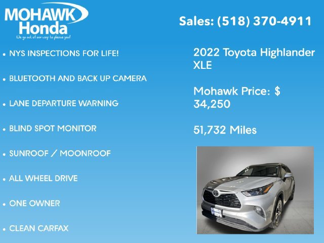 Used 2022 Toyota Highlander XLE AWD/4WD image 7