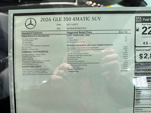 New 2026 Mercedes-Benz GLE 350 4MATIC image 17