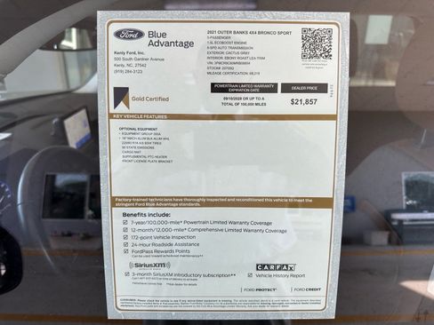 Used 2021 Ford Bronco Sport Outer Banks AWD/4WD image 4