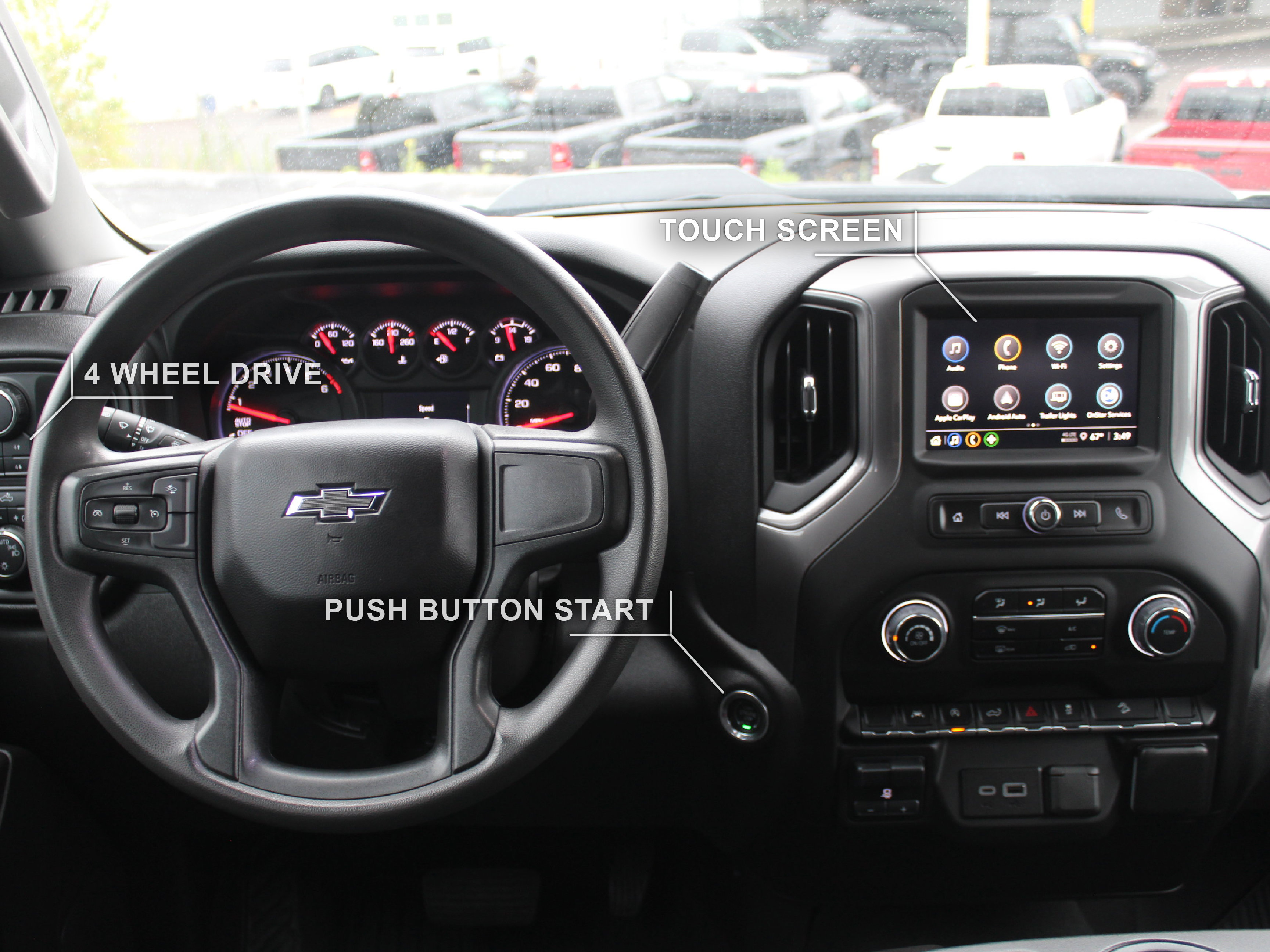 Certified 2024 Chevrolet Silverado 1500 Custom Trail Boss w/ LPO, Dark Essentials Package AWD/4WD image 3