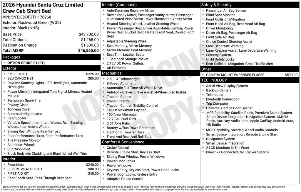 New 2026 Hyundai Santa Cruz Limited AWD/4WD image 6
