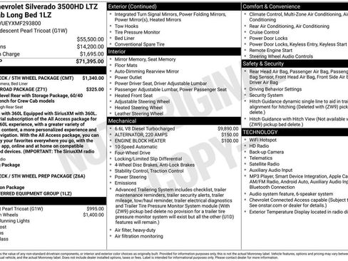 Used 2021 Chevrolet Silverado 3500 LTZ w/ Gooseneck/5TH Wheel Package AWD/4WD image 28