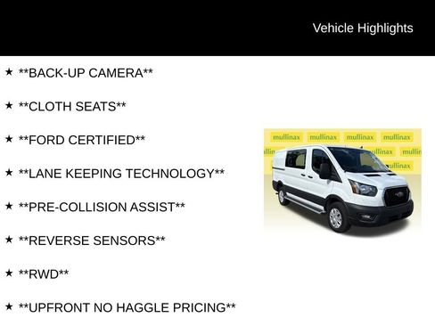 Certified 2025 Ford Transit 250 Low Roof w/ Exterior Upgrade Package RWD image 13