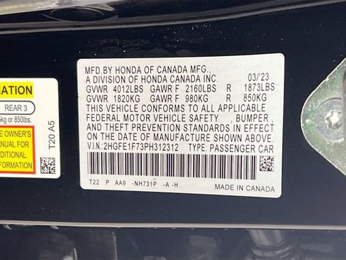 Certified 2023 Honda Civic EX image 34