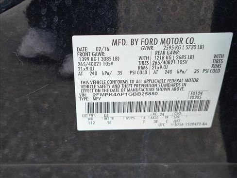 Used 2016 Ford Edge Sport w/ Equipment Group 401A AWD/4WD image 22