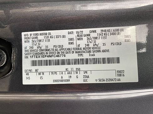 Used 2022 Ford F150 XL w/ Equipment Group 101A High AWD/4WD image 60