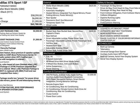 Used 2022 Cadillac XT6 Sport w/ Technology Package image 16