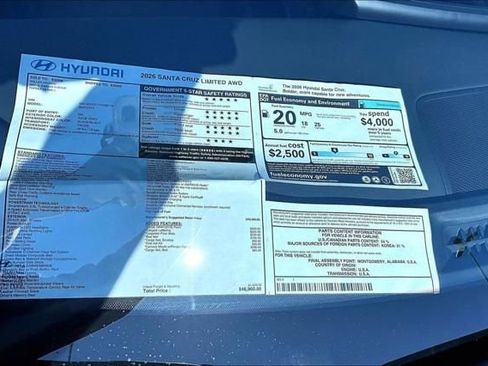 New 2026 Hyundai Santa Cruz Limited AWD/4WD image 13