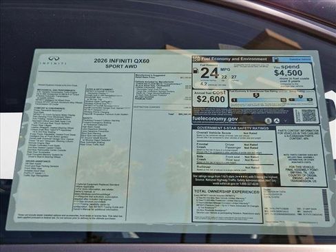 New 2026 INFINITI QX60 Sport w/ Dark Cargo Package image 17