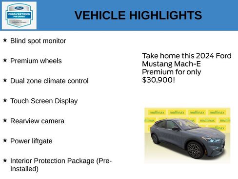 Certified 2024 Ford Mustang Mach-E Premium RWD image 21