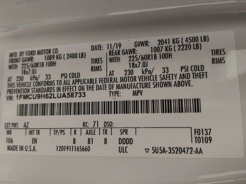 Used 2020 Ford Escape SEL AWD/4WD image 33