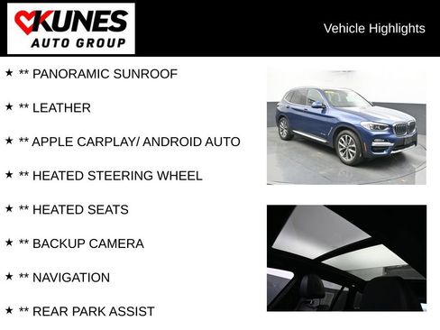 Used 2018 BMW X3 xDrive30i AWD/4WD image 2