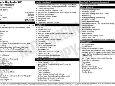 Used 2021 Toyota Highlander XLE FWD image 29