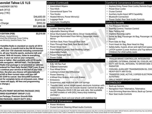 Used 2014 Chevrolet Tahoe LS w/ All-Star Edition AWD/4WD image 11