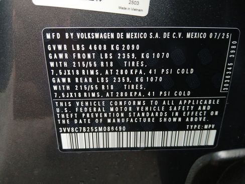 New 2025 Volkswagen Taos S image 28