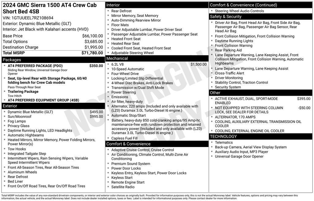 Used 2024 GMC Sierra 1500 AT4 w/ AT4 Preferred Package AWD/4WD image 12
