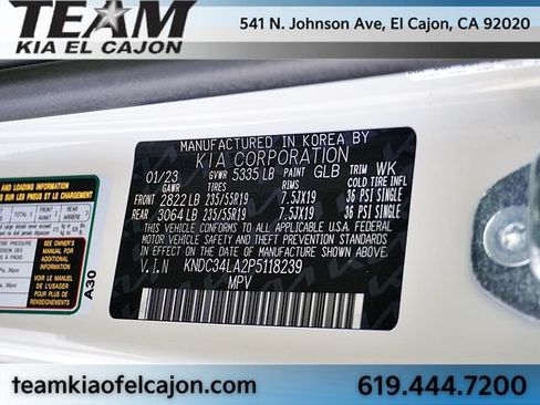 Certified 2023 Kia EV6 Wind w/ Wind Technology Package RWD image 35