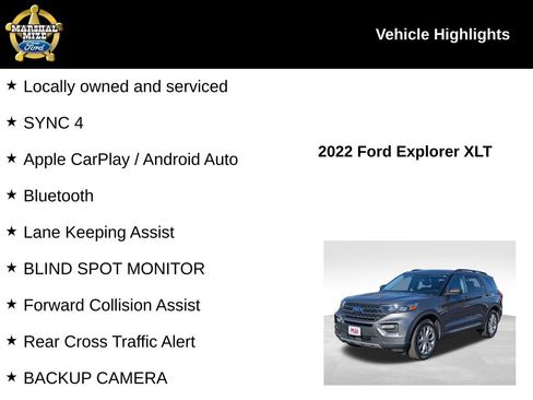 Used 2022 Ford Explorer XLT w/ Equipment Group 202A image 2
