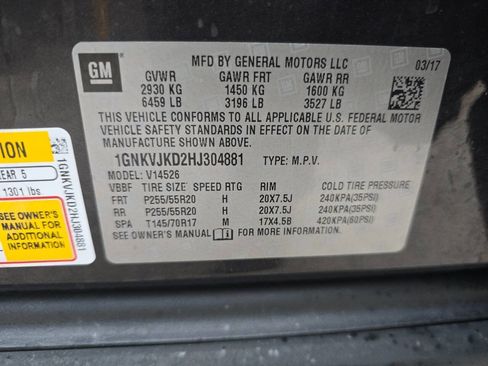 Used 2017 Chevrolet Traverse Premier w/ LPO, 'HIT The Road' Package image 52