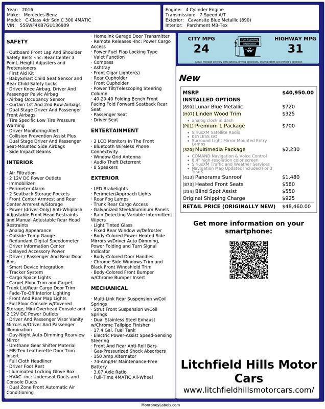 Used 2016 Mercedes-Benz C 300 4MATIC Sedan image 2
