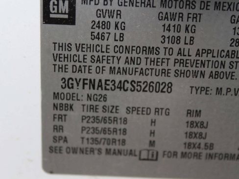 Used 2012 Cadillac SRX Luxury w/ LPO, U-Rail D-Rings Package FWD image 11