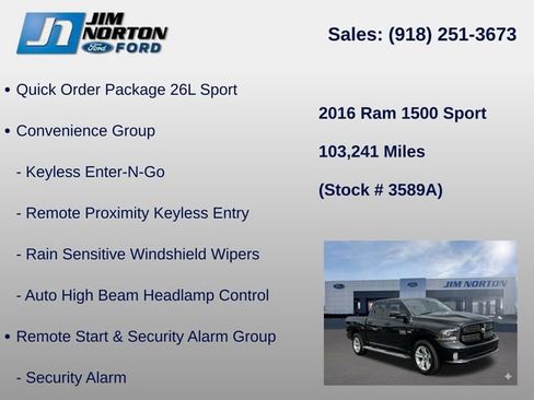Used 2016 RAM 1500 Sport w/ Convenience Group AWD/4WD image 11