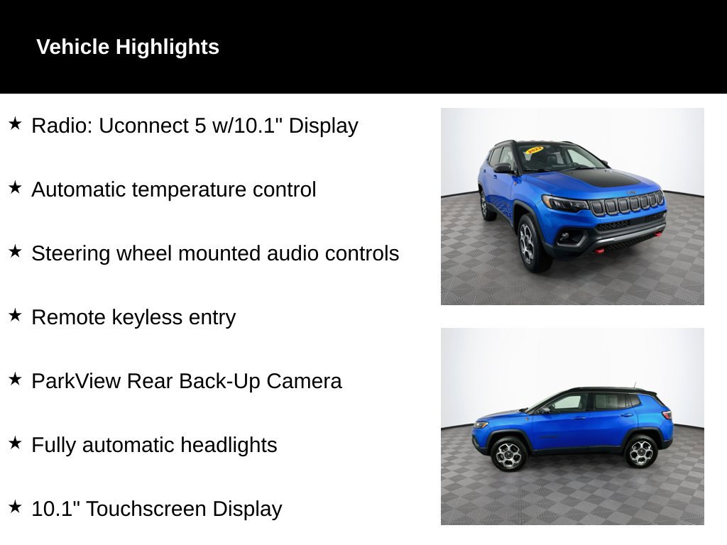 Used 2022 Jeep Compass Trailhawk AWD/4WD image 2