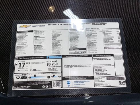 Used 2019 Chevrolet Corvette Z06 RWD image 21