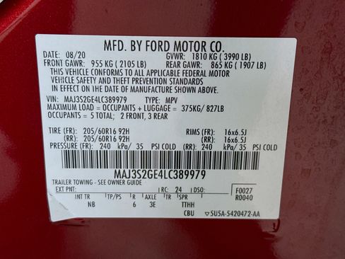 Used 2020 Ford EcoSport SE w/ SE Convenience Package FWD image 38
