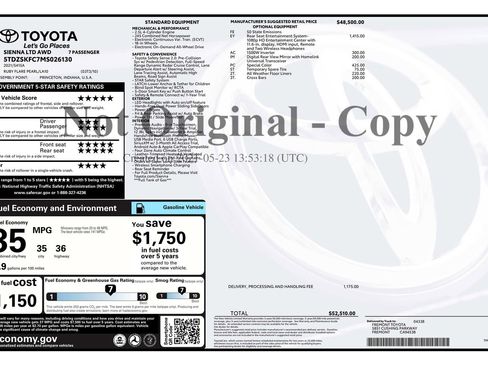 Used 2021 Toyota Sienna Limited AWD/4WD image 18