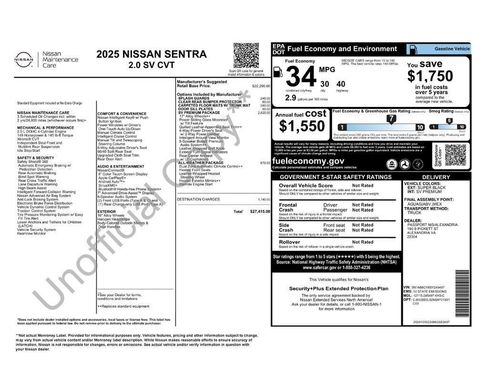 Certified 2025 Nissan Sentra SV w/ SV Premium Package FWD image 2