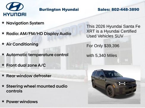 Certified 2026 Hyundai Santa Fe XRT AWD/4WD image 7