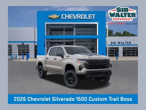 New 2026 Chevrolet Silverado 1500 Custom Trail Boss w/ Dark Appearance Package AWD/4WD image 1