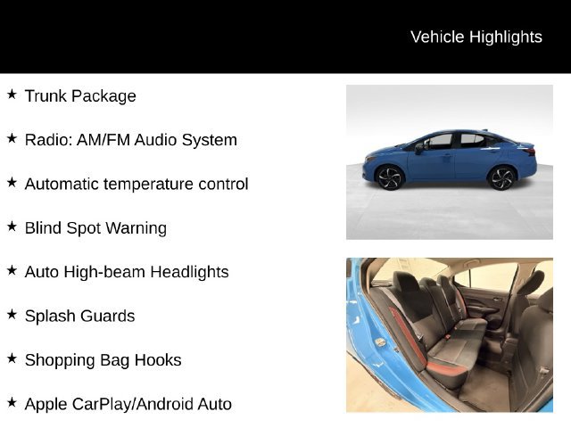 Used 2025 Nissan Versa SR w/ Trunk Package FWD image 26