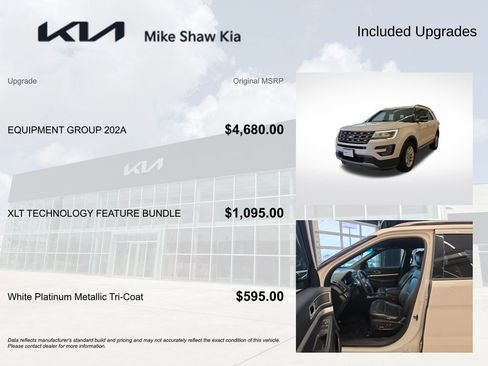 Used 2017 Ford Explorer XLT w/ Equipment Group 202A FWD image 6