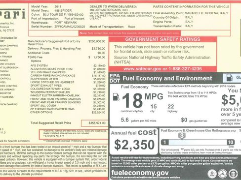 Used 2018 Ferrari 488 Spider RWD image 1