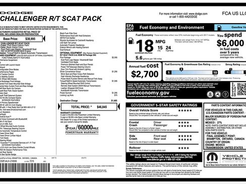 Used 2020 Dodge Challenger R/T Scat Pack w/ Plus Package RWD image 2
