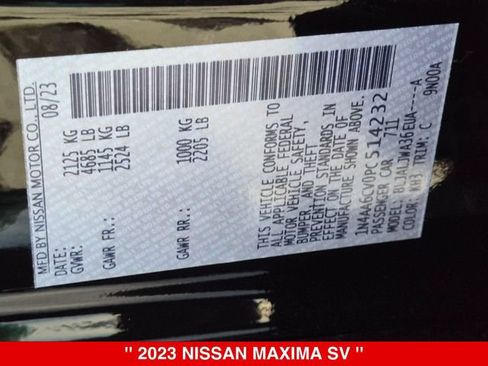 Certified 2023 Nissan Maxima SV w/ Floor Mat Group FWD image 41
