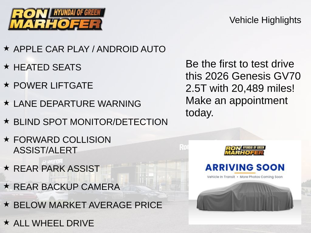 Used 2026 Genesis GV70 2.5T AWD/4WD image 2