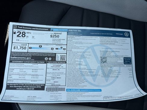 New 2026 Volkswagen Taos SEL AWD/4WD image 33