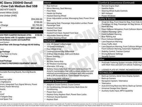 Certified 2026 GMC Sierra 2500 Denali Ultimate w/ Snow Plow Prep/Camper Package AWD/4WD image 12