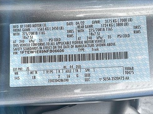 Used 2022 Ford F150 Tremor w/ Equipment Group 401A Mid image 35